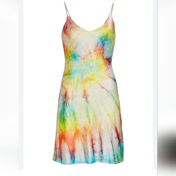 Dannijo Tye Dye Mini Slip Dress 100% Silk - Picture 9 of 9
